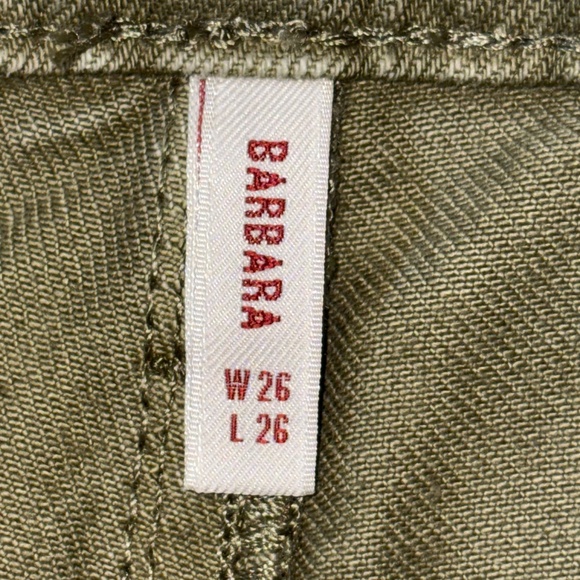 DRIFTWOOD | Green Floral Embroidered "Barbara" Barrel Jeans | Wmns Sz 26 - Picture 6 of 8